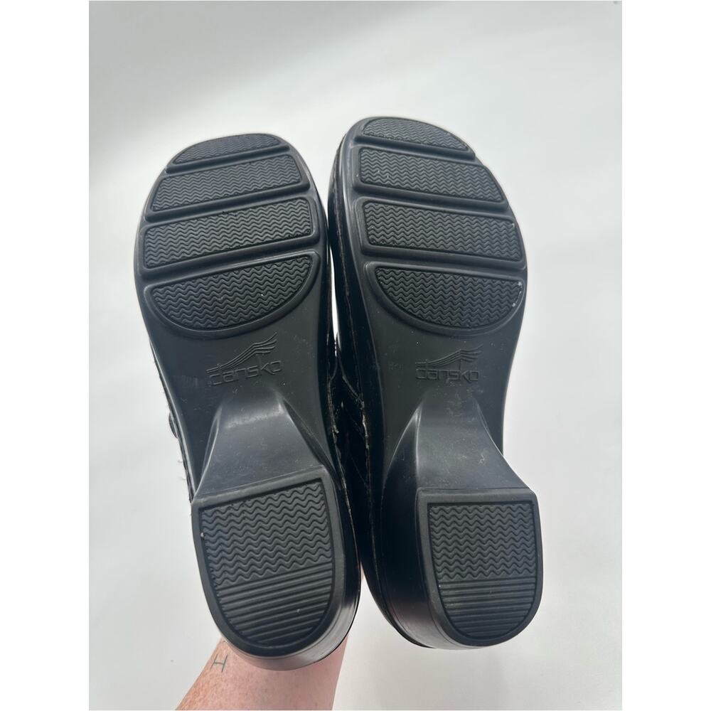 Dansko Solstice Black Leather Slip-on Clogs Size EU 41 - Picture 7 of 10